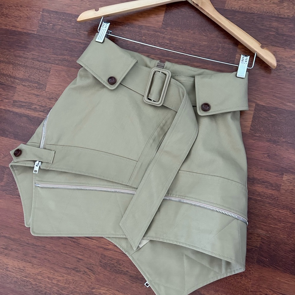 Alexander Wang Deconstructed Trench Belted Skirt w/ Zippers 4 - Picture 5 of 14
